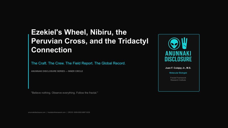 Ezekiel's Wheel, Nibiru, the Peruvian Cross, and the Tridactyl Connection